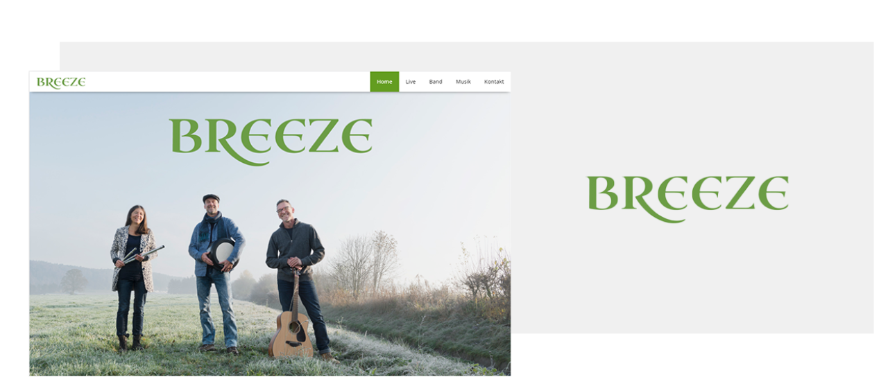 Irish Breeze Header Webseite Vorschau Irish Breeze und Logo Irish Folk Band