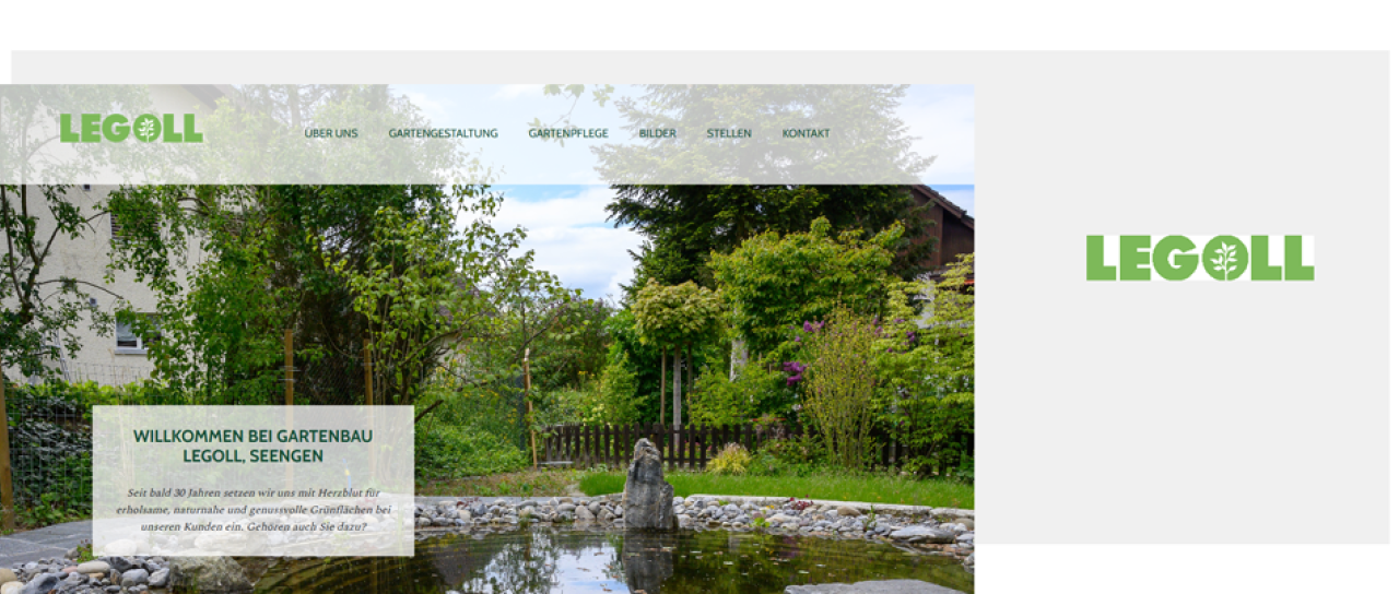 Legoll Header Übersicht Bild Startseite und Logo Legoll Gartenbau